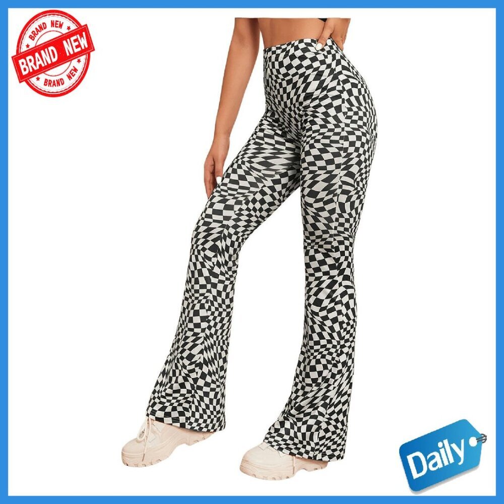 Soft Stretchy Leggings Floral Bell Bottom Work Daily Wear